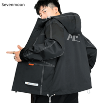 Sevenmoon 여름남자 데일리 경박스럽다 오버핏 간략하다 도안 재킷 코트