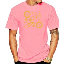 풀샥mtb 산악용 자전거 부품 티셔츠 레트로 MTB 로드 BMX 사이클링 풀 서스펜션 코튼 BNWT, Men Deep pink+XS