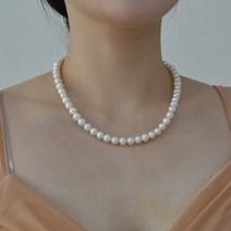 순은 925실버 담수 진주 목걸이 3A등급