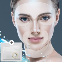 제이블릭 의학 실리콘 다리미 패치 얼굴+목 세트 미간 눈가 눈밑 팔자 목 주름 패치 리프팅 테이프, 의학용 실리콘 얼굴 3pcs+목1pcs