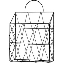 매거진랙 잡지꽂이 책진열대 리플렛거치대 책꽂이 현관선반 거치대 벽걸이 형 잡지 보관 랙 중공 책 벽 선반 공간 절약형 책장 그리드 디자인 연구실용 신문 홀더, 블랙 b