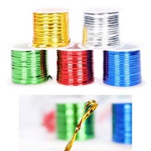 봉지묶는 끈 포장 빵끈 철심끈 15M, 포장용끈_실버