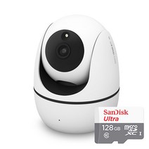 아이피타임 IPTIME 300만화소 가정용 와이파이 회전형 무선 홈캠 C300, C300+SD카드 128GB