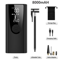 무선전동에어펌프 바람넣는기계 자동차 공기 압축기 12V 150PSI 무선 타이어 팽창기 펌프 8000mAh 휴대용, 02 AP05_01 배터리 전원