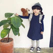 리틀 로브 원피스 (네이비)