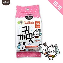 ATY 펫 강쥐용 저자극 귓속청소 티슈 30매 16개 눈 귀 (S7445199), 기본, 색상:기본