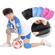 착용이 편리한 자전거 킥보드 5세 7세 주니어 줄넘기 롱보드 무릎보호대 아대 2P 1Set, 블랙(M)