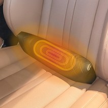 [신상품] 원적외선 온열찜질 차량용 요추받침대 열착 사계절용, 블랙, 1개