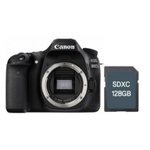 캐논 EOS 80D DSLR BODY + SDXC 128 GB, 2종, 1세트