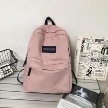 여자 학생 남녀공용 가방 여행용 백팩 단색 캐주얼