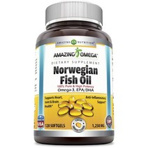 어메이징뉴트리션 AMAZING NUTRITION 노르웨이 어유 1250mg 레몬 맛 소프트젤, 120개입 × 1개