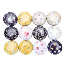 12pcs 모듬 빈 금속 저장 깡통 항아리 캔디 쿠키 립밤 diy 양초 화장품 연고 뚜껑이있는 용기, 한 사이즈, 1-여러 가지 빛깔의