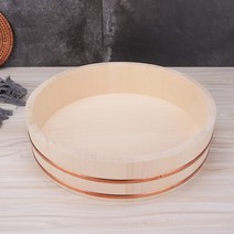 원형 초밥통 스시통 초밥바구니 일식 스시밥통 초밥밥통, 지름 42cm 높이 10cm, 1개