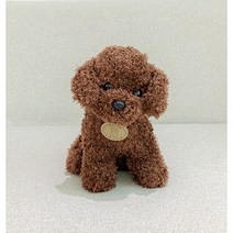 네이처타임즈 러블리 뽀글 강아지 인형, 다크브라운, 25cm