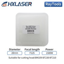레이저커팅기 아크릴 나무 가죽 각인기 기계 OEM 제품 RayTools 절단기 초점 렌즈 2PCS D24.7 D28 D30 D37 D38.1 F125/F150/F155/F200 석, [03] D28 F125 1.5KW