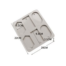 왁스타블렛 고체타블렛Diy 실리콘 클레이 아로마 테라피 정제 금형 매달려 장식품 왁스, 4