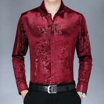 남성 건달 조폭 셔츠 트로트 무대 의상 용무늬 와이셔츠 밤무대 남자 특이한 화려한