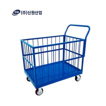 핸드카트 사륜망카 바스켓대차 박스카트 세탁공장
