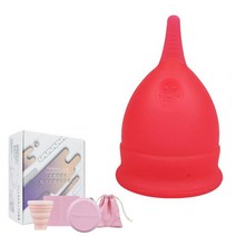 월경컵 생리컵 생리용품 월경컵 세척 출입하기 쉬운 누출 없는 부드러운 세척 소독 (노브 타입 L(세트) 산호 레드) 月経カップ 生理カップ 生理用品 月経カップ洗浄 出し入れやすい