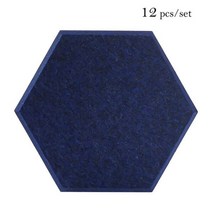 흡음판 흡음 차음재 시공 스튜디오 방음 음향 패널 침실 장식 흡수, Large hexagon, 44-Dark blue, 8mm Medium Density