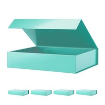 PACKHOME 선물 상자 5개 27.9 x 19.8 5.9cm(11 7.8 2.3인치) 뚜껑이 있는 포장용 자석 튼튼한 셔츠 (글로시 퍼플 잔디 질감)521249, Green