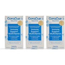 멀티비타민 CoraCue 면역 지원 액체 종합 비타민제영유아용 2온스, [04] 2.00 Fl Oz (3팩)