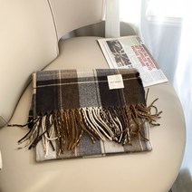 럭셔리 격자 무늬 스카프 겨울 따뜻한 캐시미어 여성 롱 반다나 Pashmina Foulard Tassel Shawl And Wraps 2021 Design