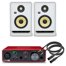포커스라이트 스칼렛 솔로 3G x KRK ROKIT G4 화이트 스피커 패키지