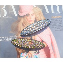 투베로즈 스와로브스키+크리스탈 자동핀 헤어핀