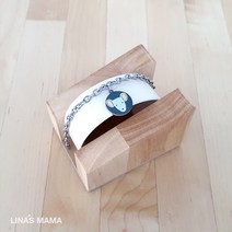 리나스마마 쥐띠(자띠) 써지컬스틸 미아방지 아기 팔찌 (배송메세지에 아기이름 생년월일 연락처2 남겨주세요)