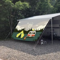 캠핑로고 감성 사이드월 카라반 사이드월 어닝 사이드월, 3.5M (심지6mm)