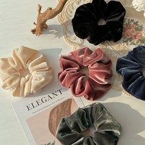 키메라제이 벨벳 스크런치 헤어슈슈 곱창 머리끈 5color