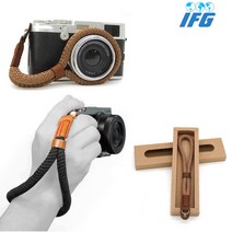 상세설명참조 IFG DSLR 미러리스 카메라 밧줄형 로프 손목스트랩, 블랙