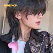 반삭가발 울프컷스타일 남자장발가발 20대 패션가발Hiuha 증정, K ONE SIZE