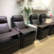 네일 패디의자 다기능 타투 미용 속눈썹 전동 리클라이닝 의자, 고정 소파(리클라이닝 아님), 브라운 가죽