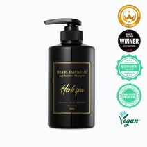 [스미브] 천연 에센셜 탈모 비건 안티에이징 샴푸 500ml, 1+1(총2개)
