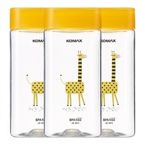 코멕스 동물원 네모물병 옐로우 430ml X 3개