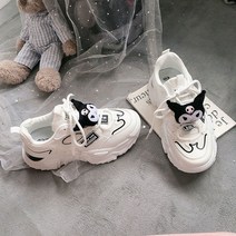 2022 Cinnamoroll 스니커즈 Kawaii Sanrio Kuromi 만화 학생 통기성 운동화 귀여운 소녀 패션 아빠 신발 카와이