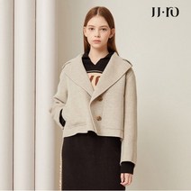 JJ지고트 JJ.ro 울 캐시미어 테일러드 크롭 코트 GMAM0CT90