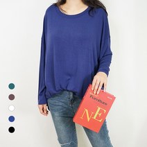 빅걸스토리 빅사이즈 여성 레이온스판 긴팔 실키한 루즈핏 여리여리 가을신상 티셔츠
