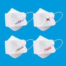 마스크 인쇄 KF-AD급 접이형 대형 화이트 1장 마스크 제작 로고 프린팅 단체 주문제작, AD급 접이형 화이트 대형(L), 1장(샘플인쇄)