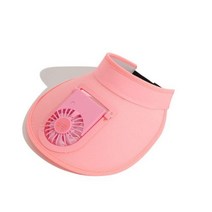 선풍기모자 농사 현장 여름 썬캡 좋은 여름 팬 냉각 usb 충전 통기성 그늘 태양 여성용 냉각 바이저 남성 태양 보호 정점, 분홍색