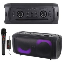 카날스BST-600 포터블 블루투스 충전식이동식앰프+스피커 300W 6.5인치 더블우퍼 무선마이크 증정