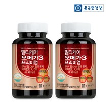 혈행건강 눈건강 뼈건강 항산화 4중복합 종근당건강 멀티케어 오메가3 프리미엄 1120mg+스낵팝, 2병, 90캡슐