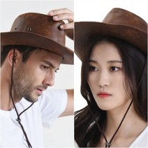 인디아나 존스 황소 카우 보이 가죽 모자 카우보이모자 초원의카우보이모자 아웃도어모자 파티소품