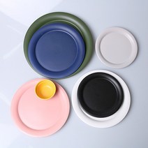 위즈라인 원형 무광 접시 1호 7색상, 선택/2호(8인치)블루