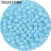 오스트리아면 처리 된 크리스탈 비즈 쥬얼리 만들기위한 여러 가지 빛깔의 스페이서 라운드 유리 Diy 액세서리 4mm/6mm, [02] 4X6mm 50pcs, [42] B426