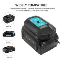 WOSAI 배터리 충전기 worx wa3520 w3575 wa3578 20v 18v 리튬 이온 배터리 2a 충전기 worx wa3742 wa3875 리튬 배터리, 우리를