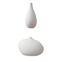 2pcs 북유럽 세라믹 마른 꽃 꽃병 사진 소품 거실 집들이 선물 장식, 하얀색