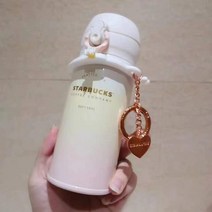 스타벅스 보온보냉텀블러 하트핑크화이트 스푼컵받침종이가방 지급, 350ml